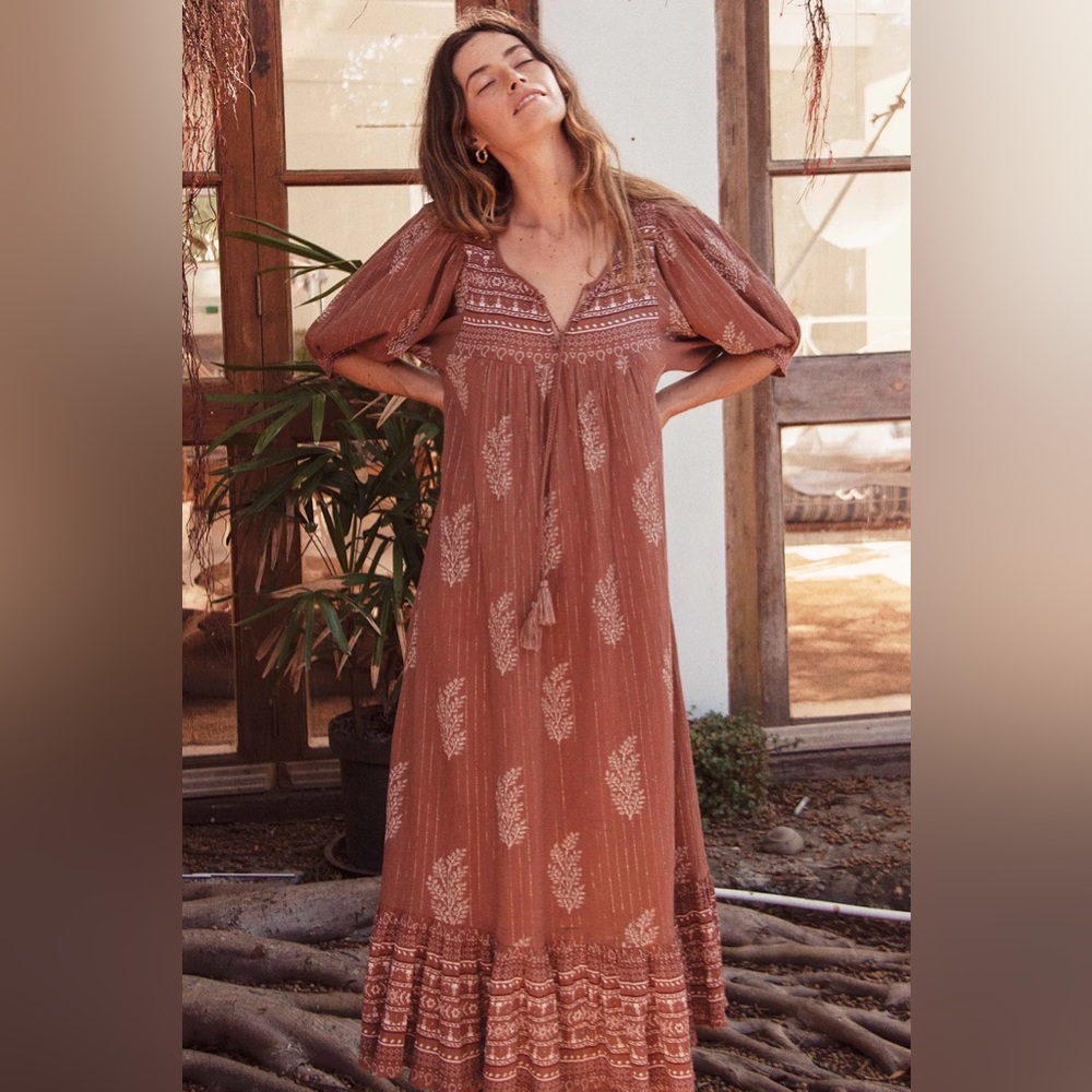 Daughters of India Mishka Maxi Dress NWT Hazelnut S